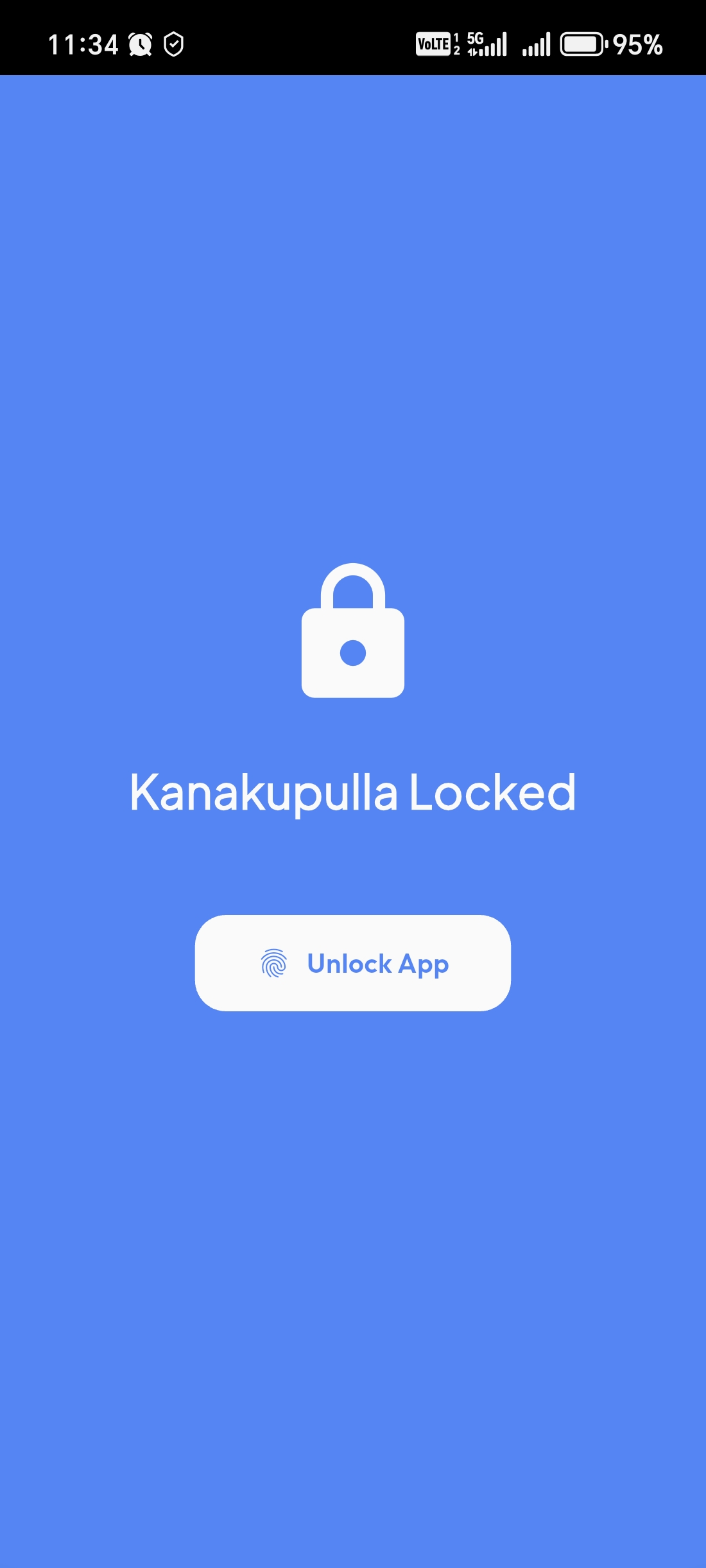 Kanakupulla biometric app lock screen